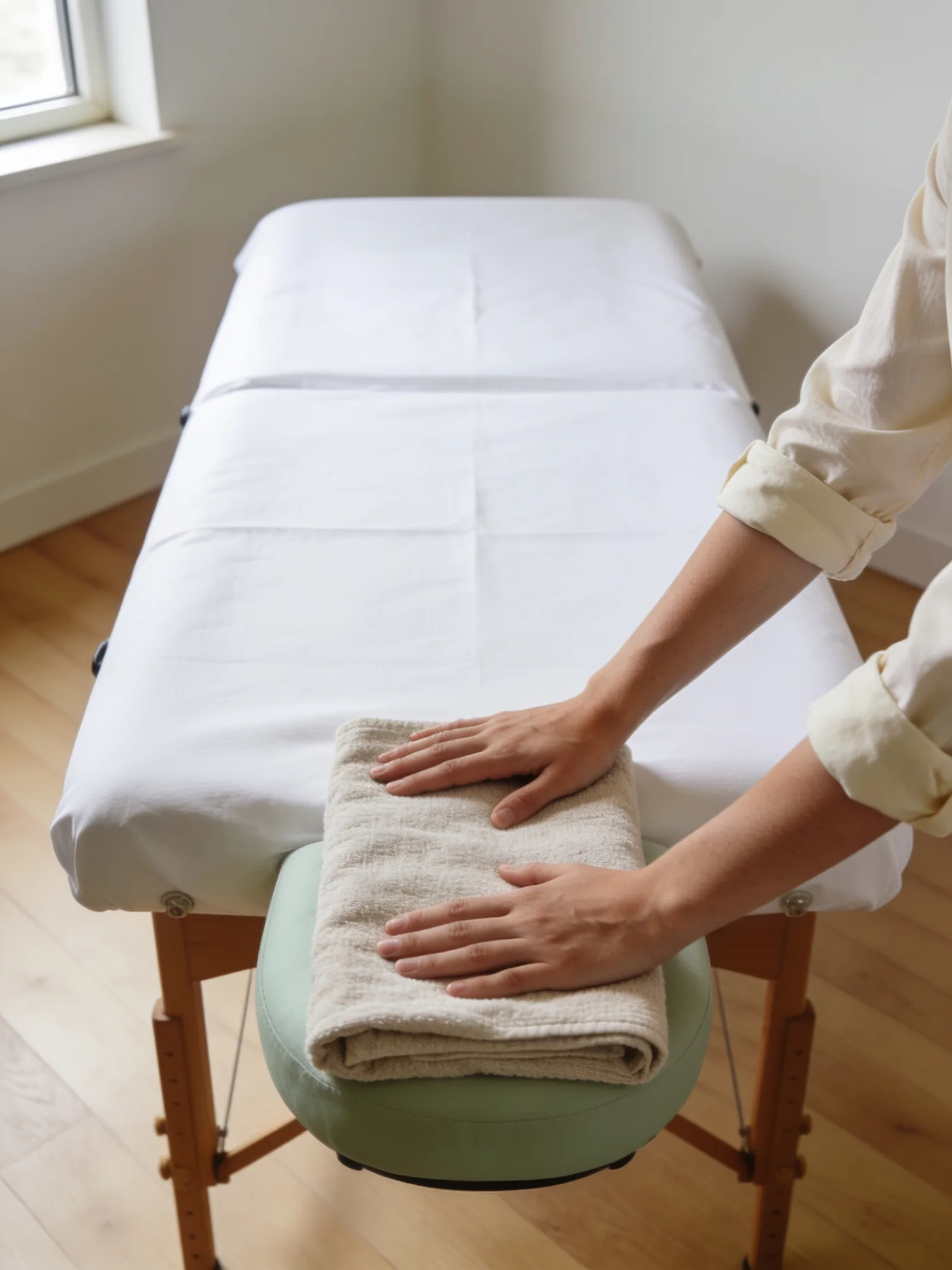 Installation de la table de massage au domicile du client à Roanne
